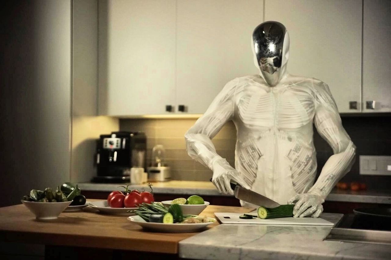 A Pole created a revolutionary robot named Clone. It has artificial muscles, tendons, bones, and even a circulatory system in which water flows instead of blood. (Clone Robotics/Facebook)