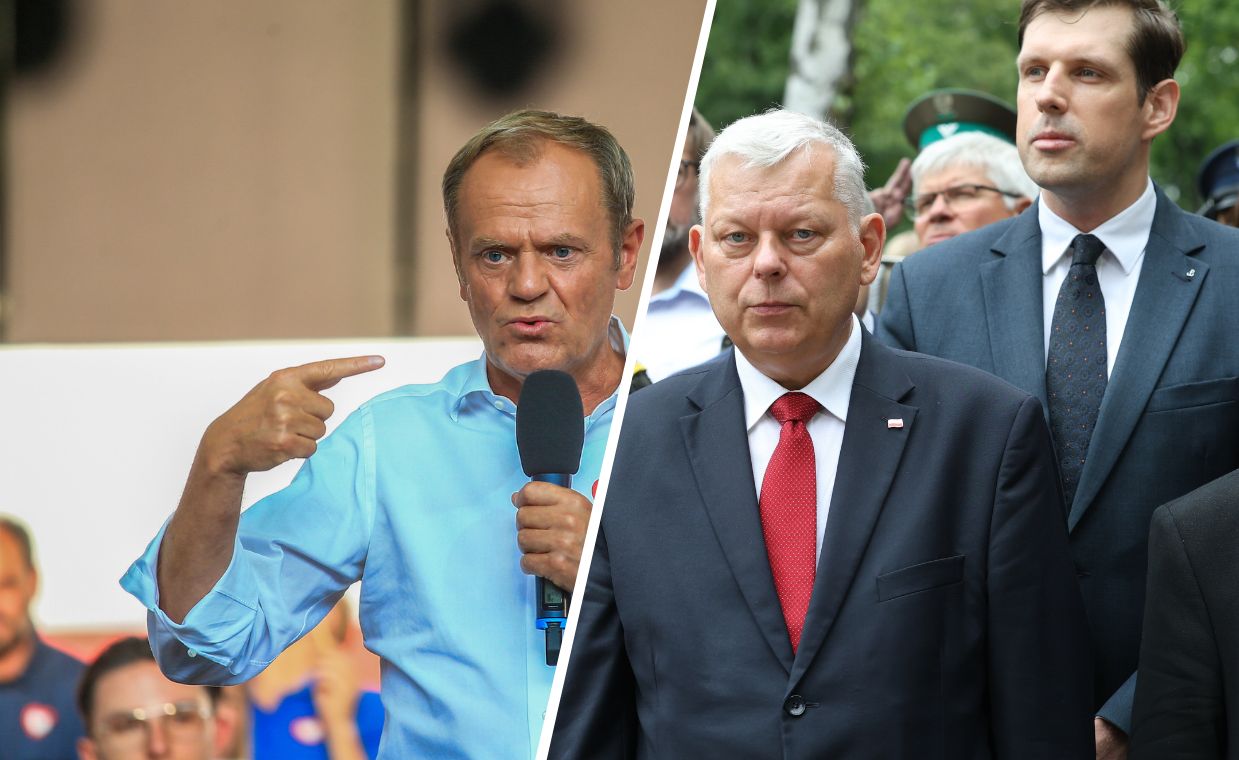 Donald Tusk i Marek Suski