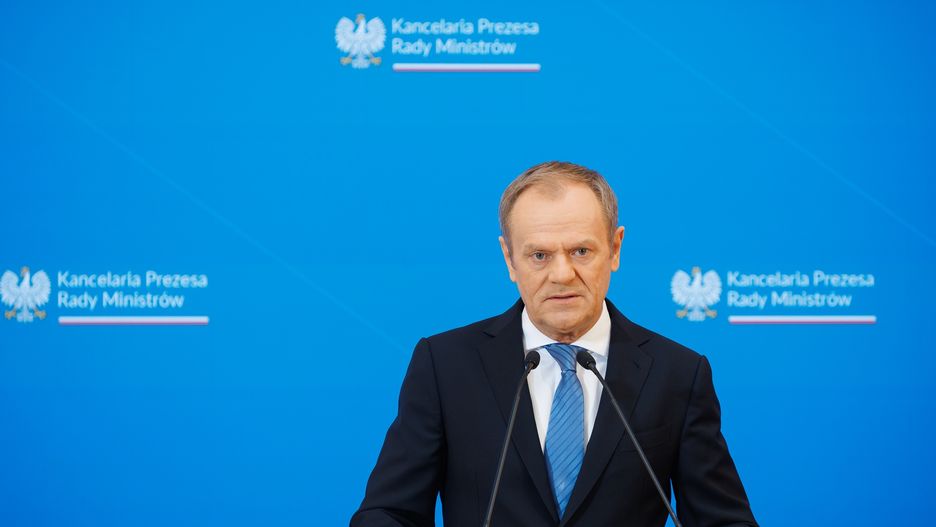 Donald Tusk podczas konferencji prasowej