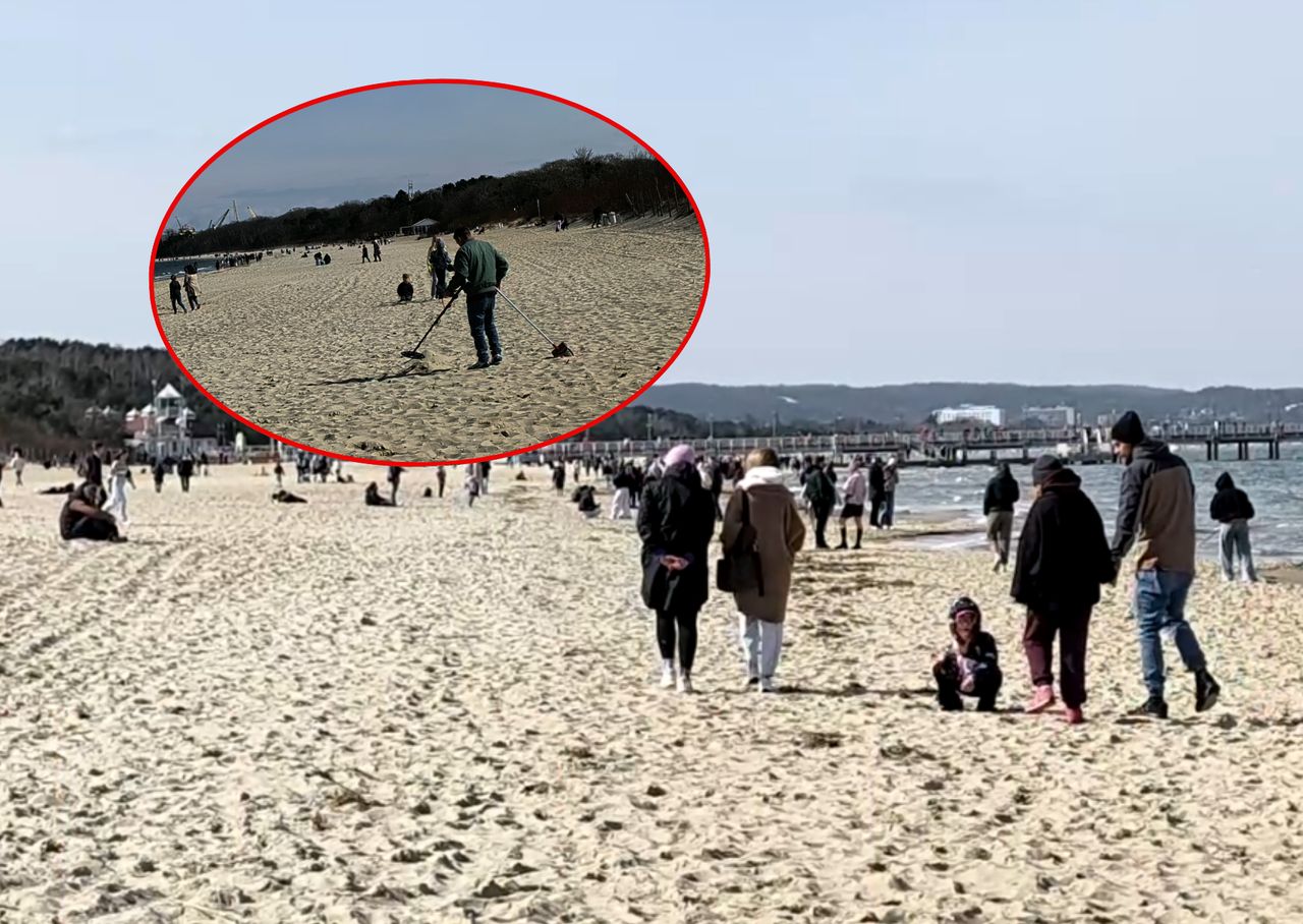 Nagranie z plaży. Turyści zatrzymywali się i obserwowali