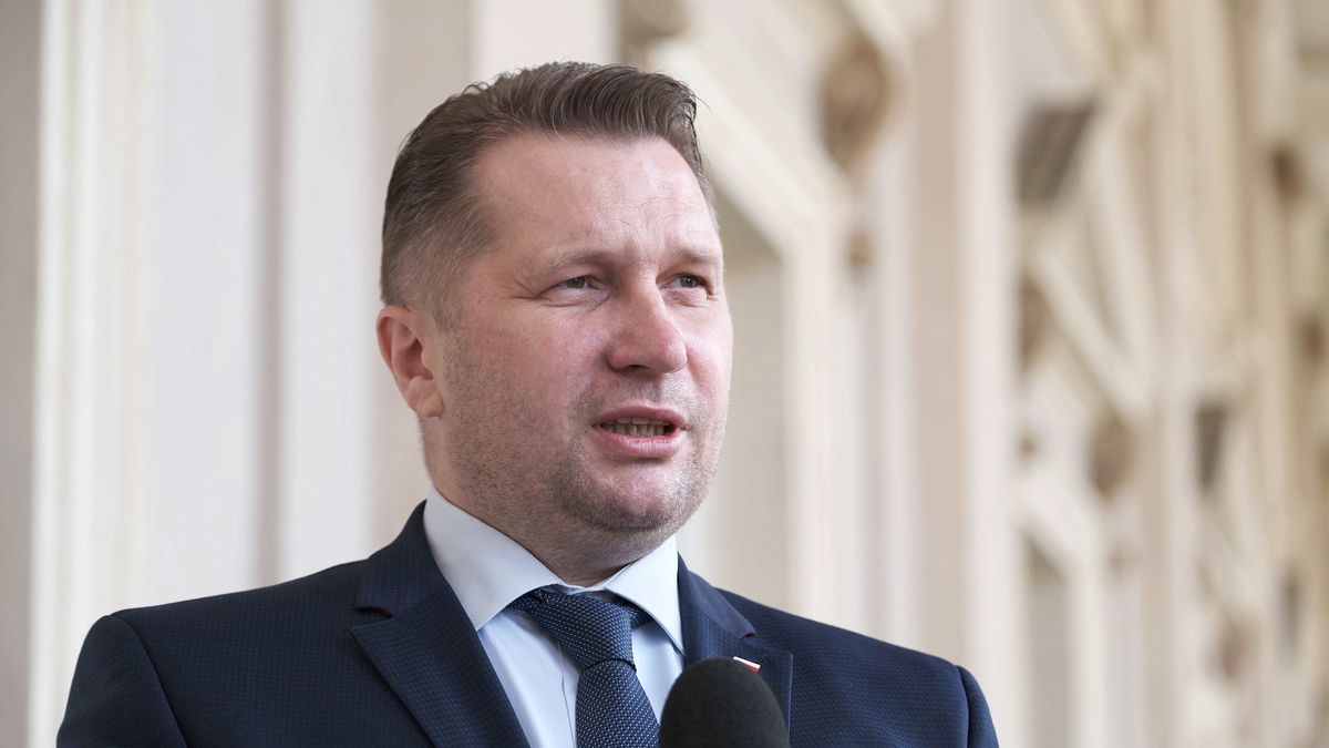 Warszawa, 28.05.2021. Minister edukacji i nauki Przemysław Czarnek podczas konferencji inaugurującej powstanie Collegium Intermarium � międzynarodowej szkoły wyższej, która rozpocznie swoją działalność w roku akademickim 2021/2022, 28 bm. w Warszawie. (kf) PAP/Mateusz Marek