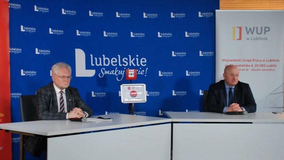 Andrzej Pruszkowski i marszałek Jarosław Stawiarski