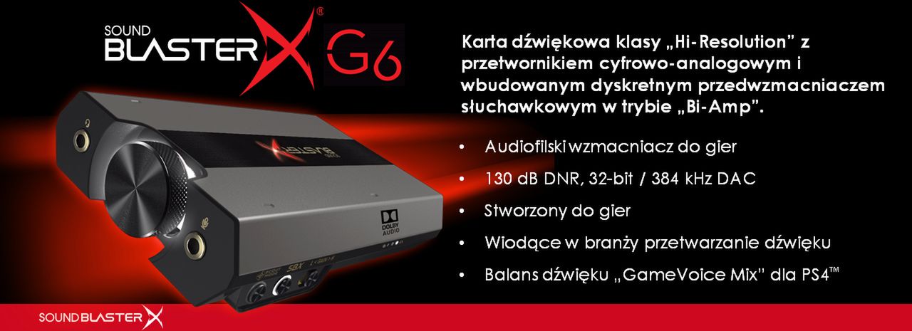 Cechy Creative Sound BlasterX G6, fot. materiały prasowe.