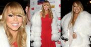 Mariah Carey w białym futrze i sukience za 25 tysięcy (ZDJĘCIA)