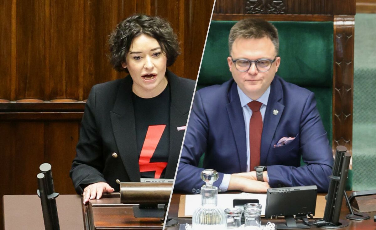 Anna Maria Żukowska w środę ostro krytykowała z mównicy sejmowej działania koalicjanta Szymona Hołowni