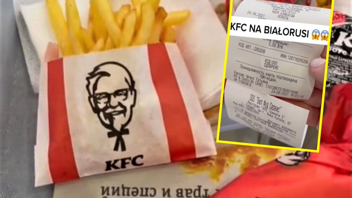 Internautka była zaskoczona cenami w KFC na Białorusi 