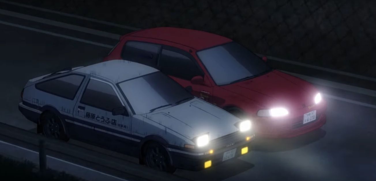 AE86 ściga się z Civikiem EG6