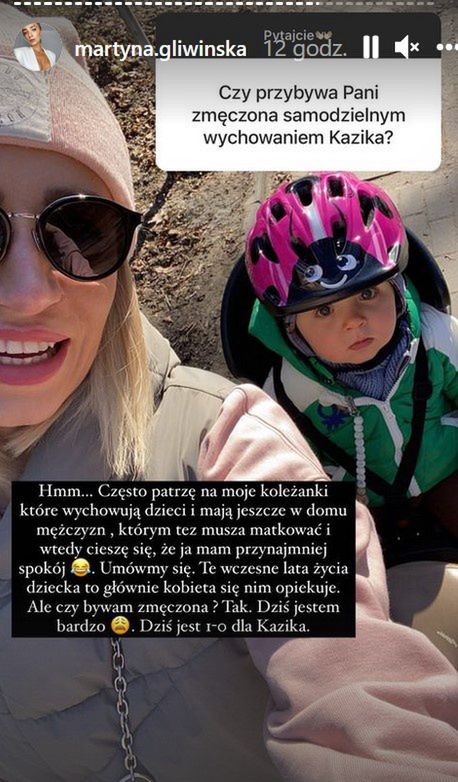 Martyna Gliwińska o samotnym macierzyństwie