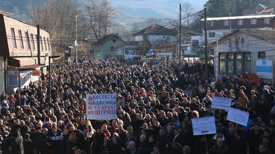 Demonstracja kosowskich Serbów
