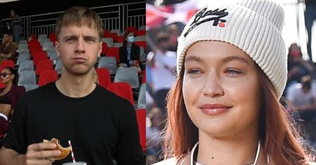 Maciej Musiał pożera burgera w Mediolanie i macha do przechodzącej obok Gigi Hadid. Światowo? (ZDJĘCIA)