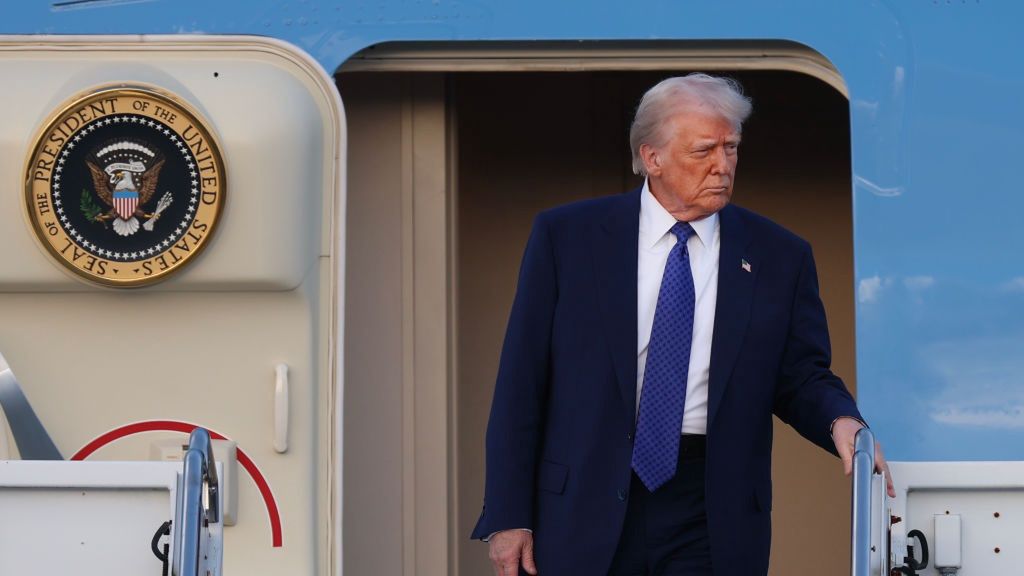 President Trump Arrives On Air Force One In West Palm Beach, Florida
WEST PALM BEACH, FLORIDA - FEBRUARY 14: US President Donald Trump exits from Air Force One at Palm Beach International Airport on February 14, 2025 in West Palm Beach, Florida. President Trump is scheduled to spend the weekend at his Mar-a-Lago home. (Photo by Joe Raedle/Getty Images)
Joe Raedle
