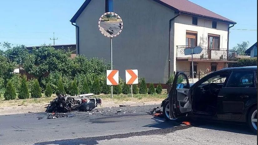 Wypadek w Młynku (zdjęcie dzięki uprzejmości portalu e-kolo.pl) 