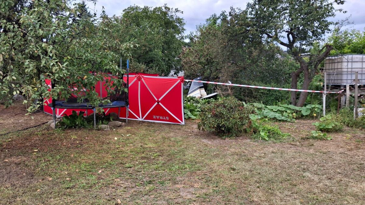 Miejsce wypadku awionetki