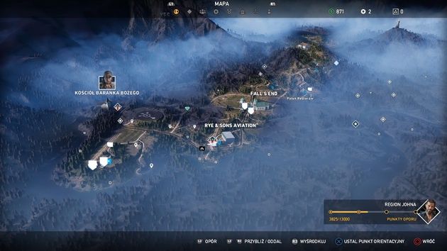 Far Cry 5 - mapa Hope County