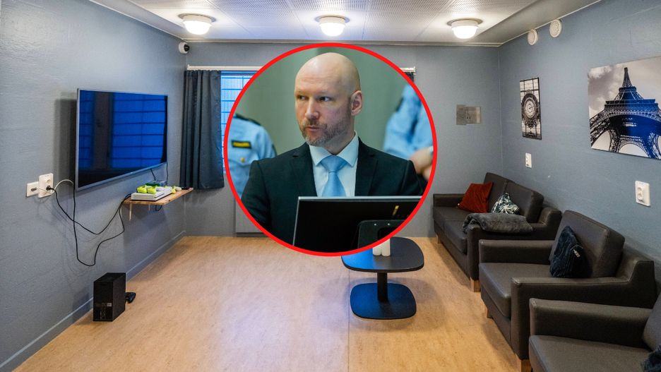 Sala telewizyjna w oddziale więziennym, w którym przebywa Anders Breivik