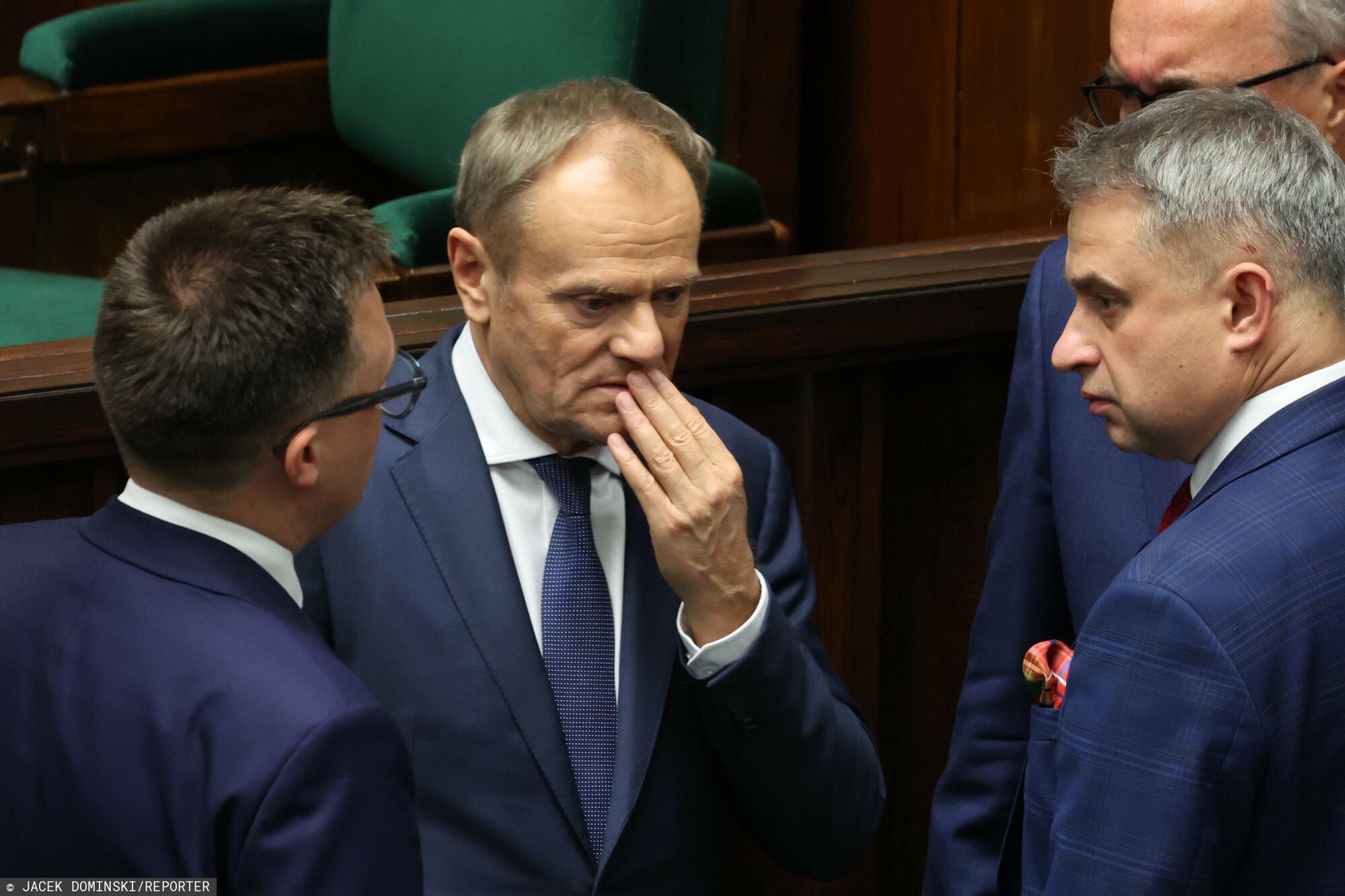 Posiedzenie Sejmu 12 grudnia
12.12.2023 Warszawa 1. posiedzenie Sejmu X kadencji fot Jacek Dominski/REPORTER
N/z: Szymon Holownia, Donald Tusk, Krzysztof Gawkowski
Jacek Dominski/REPORTER