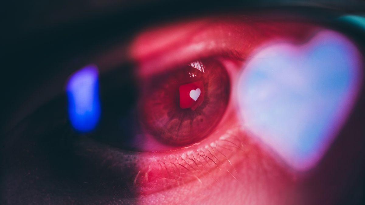 Woman with a heart reflected in her eyes.
Woman with a heart reflected in her eyes.
Maria Korneeva