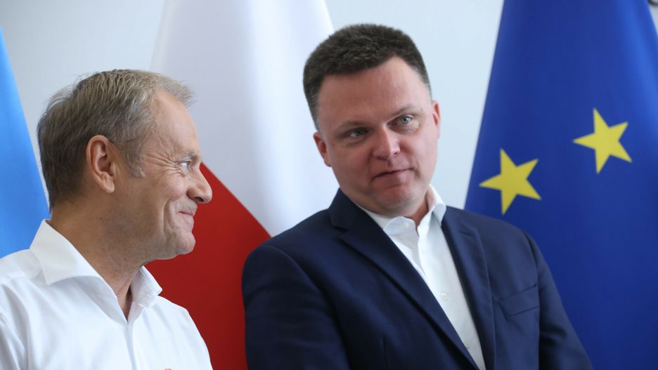 Donald Tusk i Szymon Hołownia