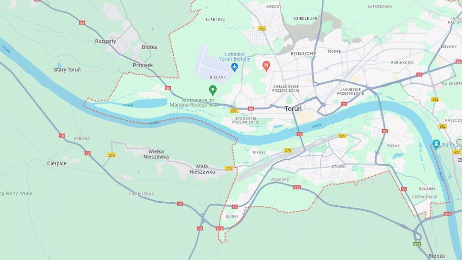 Karambol na S10 pod Toruniem