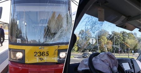 Zderzenie tramwaju z dostawczakiem. Są ranni
