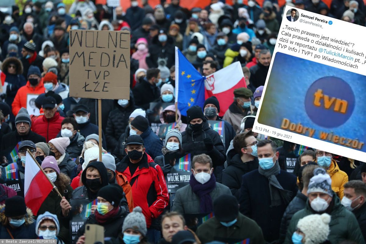 W całej Polsce trwają protesty przeciwko "lex TVN"