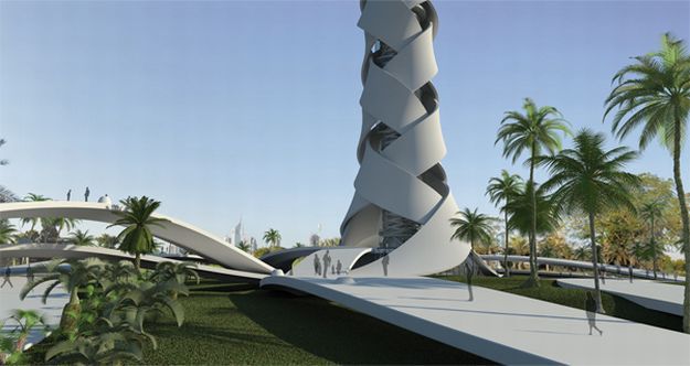 Pleciono-tkany wieżowiec Woven Tower dla Dubaju 2