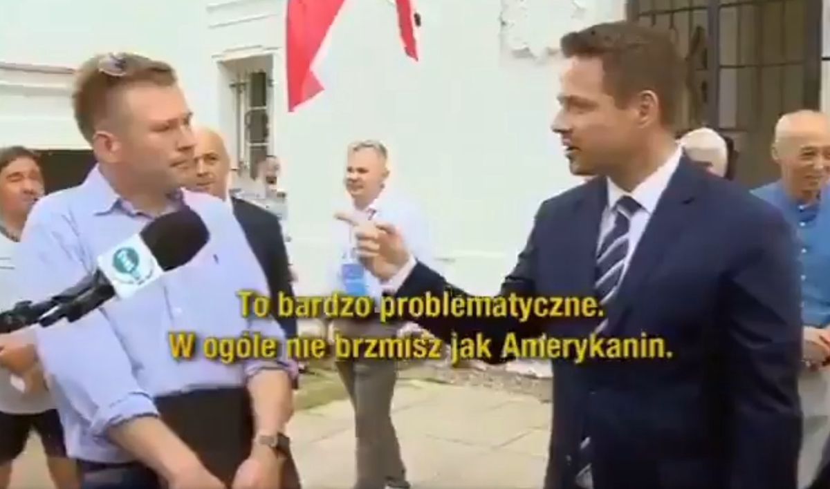 Wybory prezydenckie 2020. Rafał Trzaskowski skonfrontował się z wyborcą. Mężczyzna mówił po angielsku