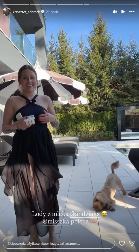 Przyjaciel Luki próbuje lodów z mleka Andziaks