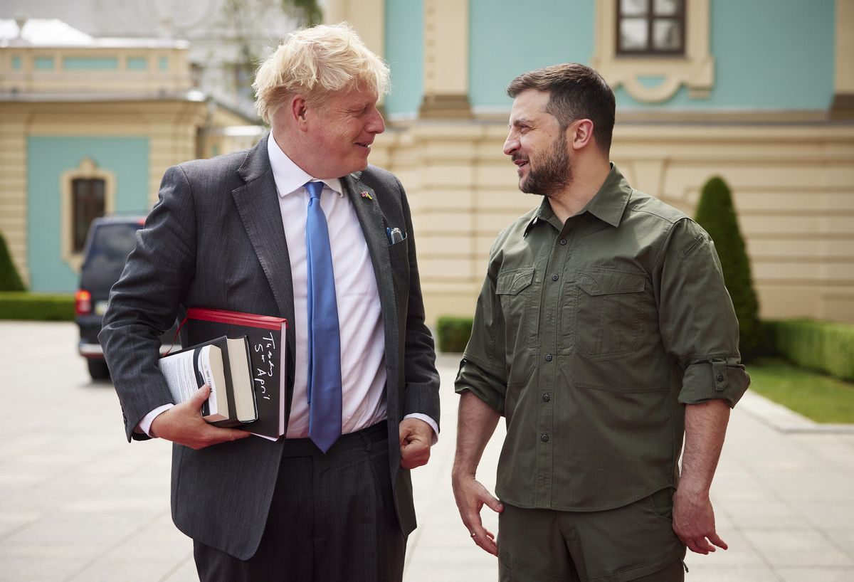 Boris Johnson w Ukrainie. Drugi raz spotkał się z Wołodymyrem Zełenskim