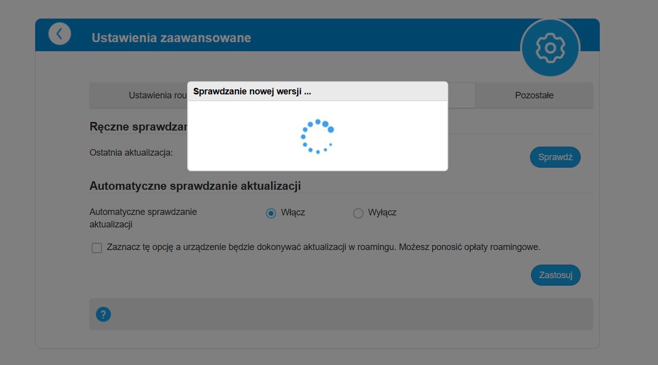 Aktualizacja oprogramowania w ZTE MF17B