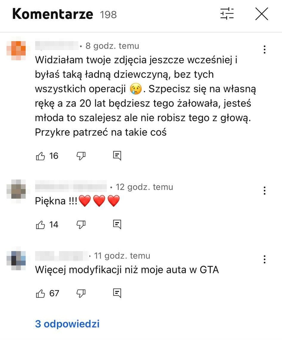 Komentarze pod filmem Fagaty