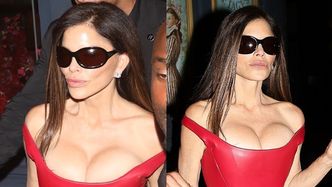 Ściśnięty biust Lauren Sanchez na Fashion Weeku w Paryżu. Jeff Bezos pęka z dumy?