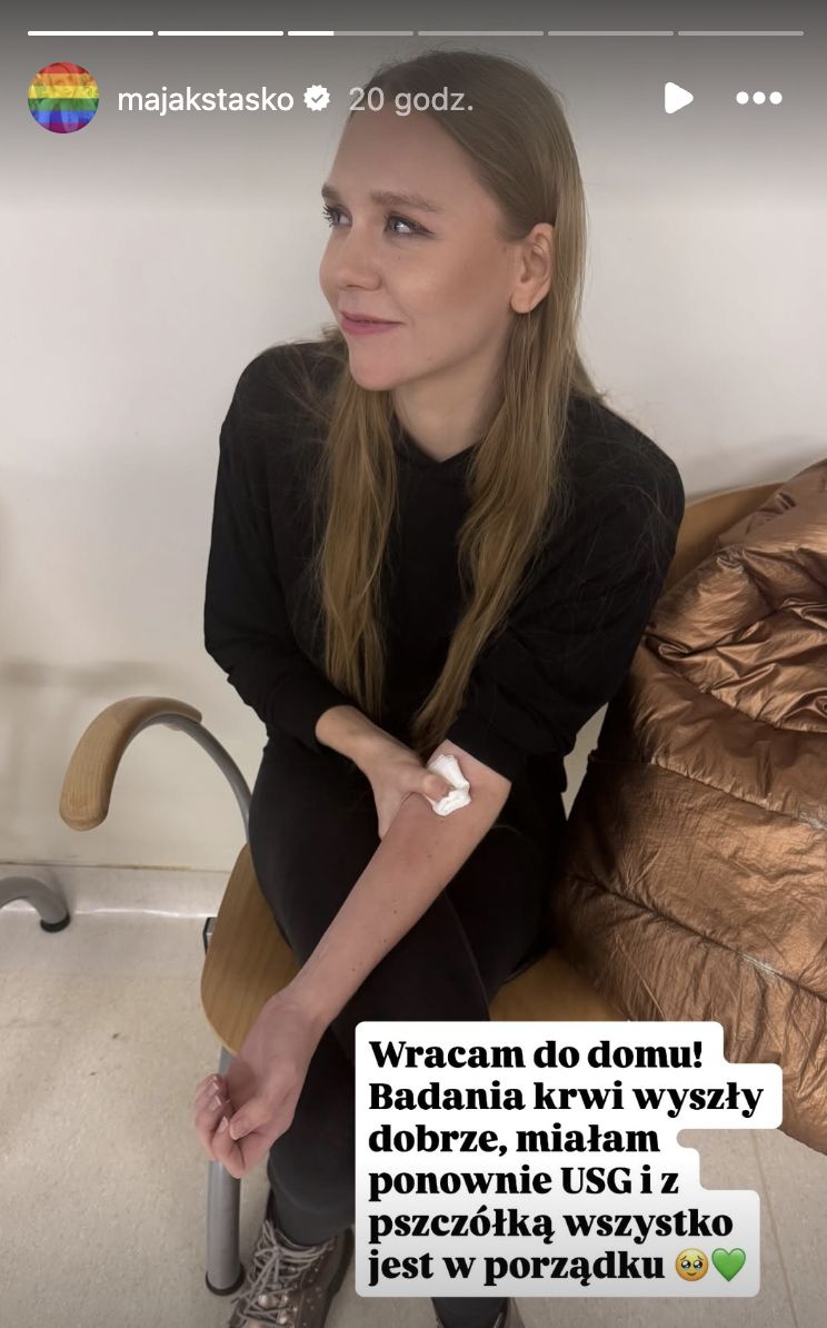 Maja Staśko relacjonowała wizytę w szpitalu