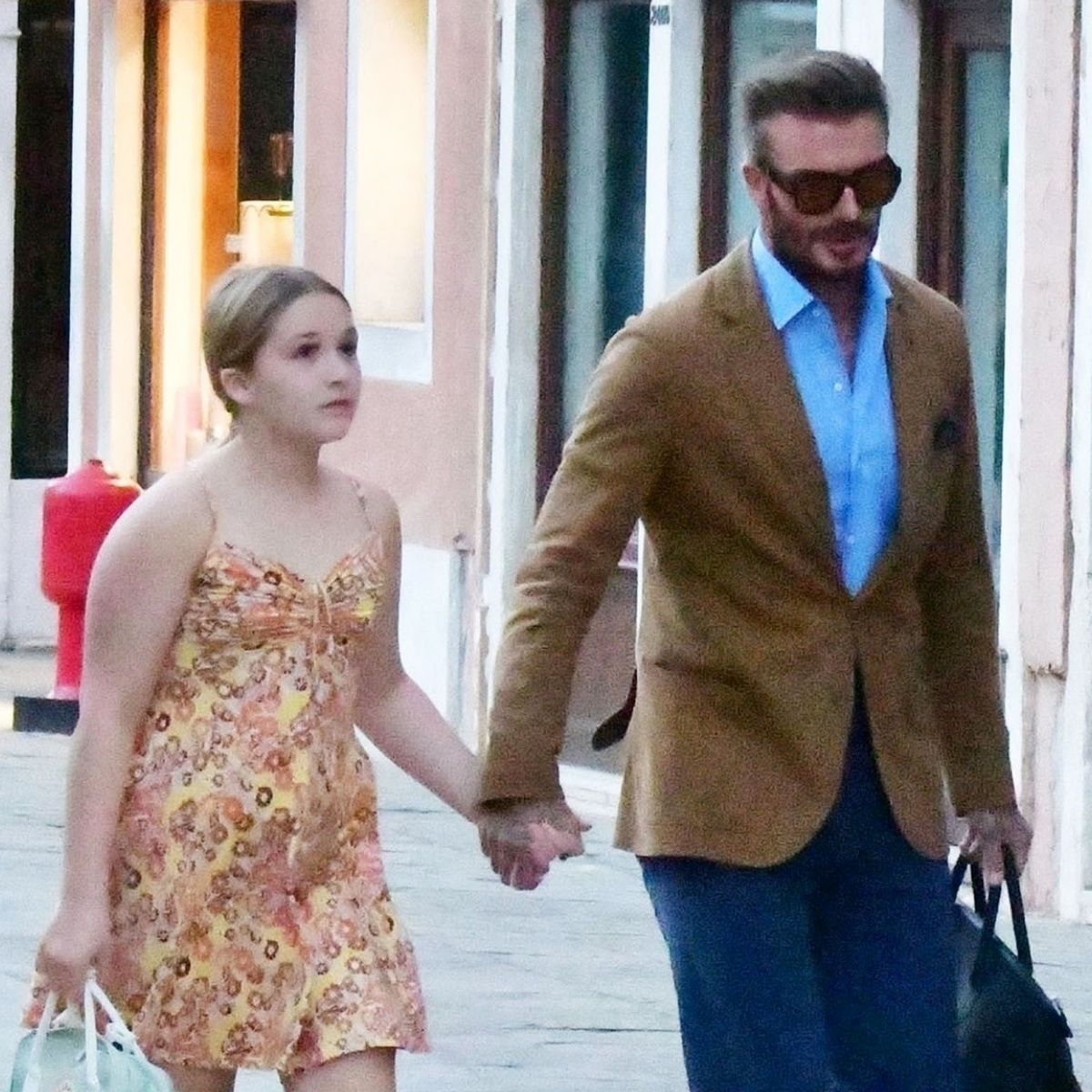 David Beckham na wakacjach z córką