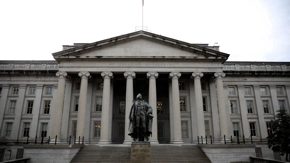 Cyberatak w USA. Na zdjęciu Departament Skarbu