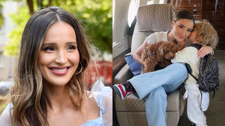 Marina Łuczenko prezentuje, jak Liam śpiewa jej piosenkę po angielsku