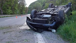 Wypadki w powiecie szamotulskim. Dachowania w Bininie i Chełminku