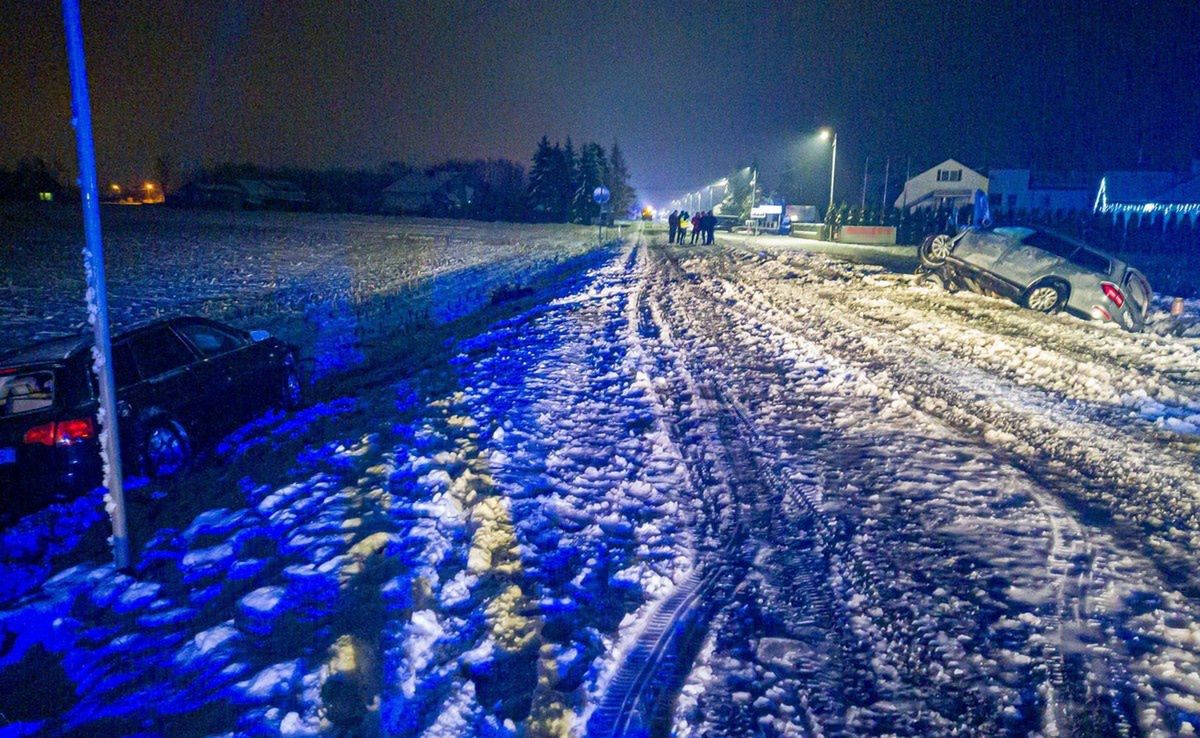 19-letni kierowca nie dostosował prędkości do warunków na drodze