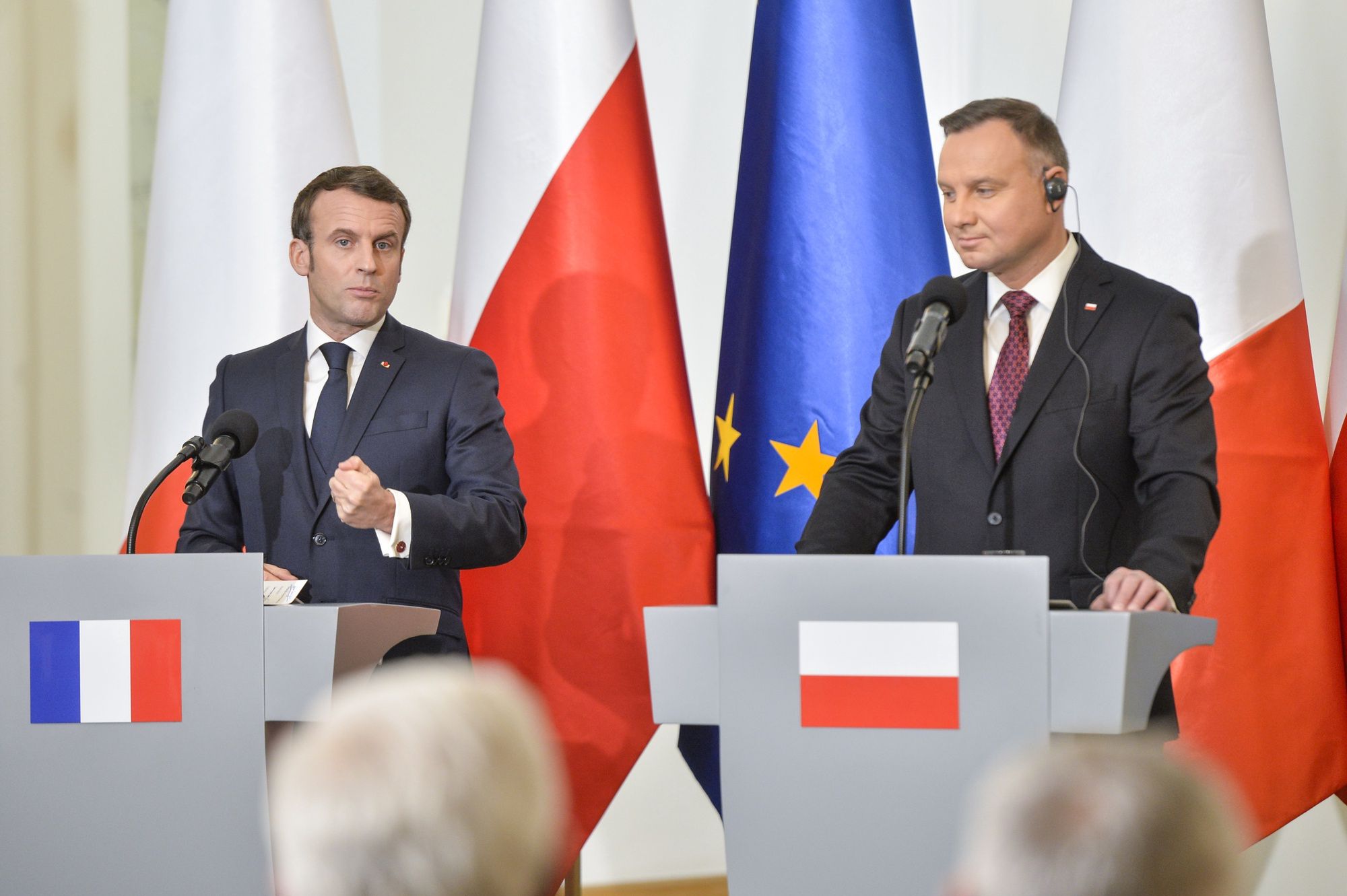 Emmanuel Macron i Andrzej Duda