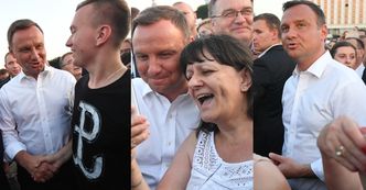 Opalony Andrzej Duda w białej koszuli śpiewa (nie) zakazane piosenki (ZDJĘCIA)