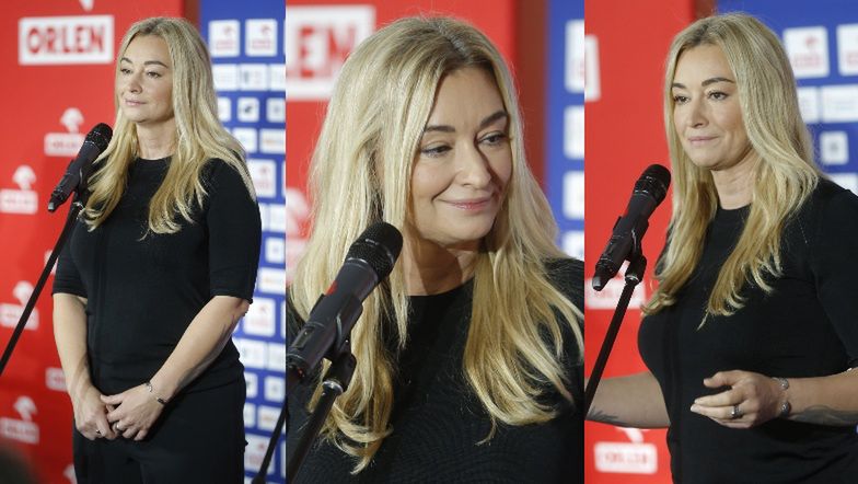 Martyna Wojciechowska na konferencji prasowej
