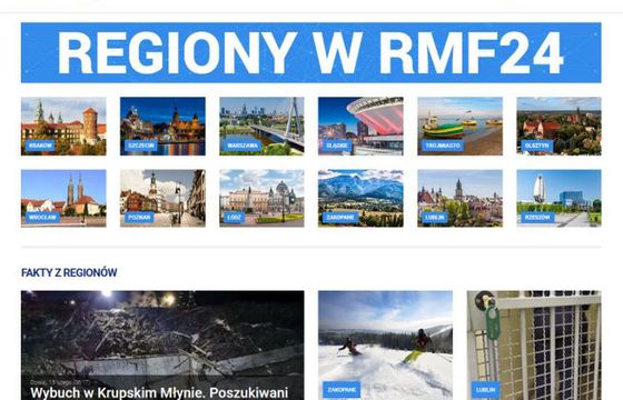 Portal RMF24 ruszył z Regionami. Informacje z 12 miast Polski