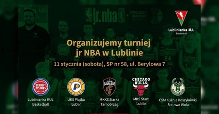 Młodzi koszykarze na parkiecie. Turniej ligi Jr NBA Polska w Lublinie