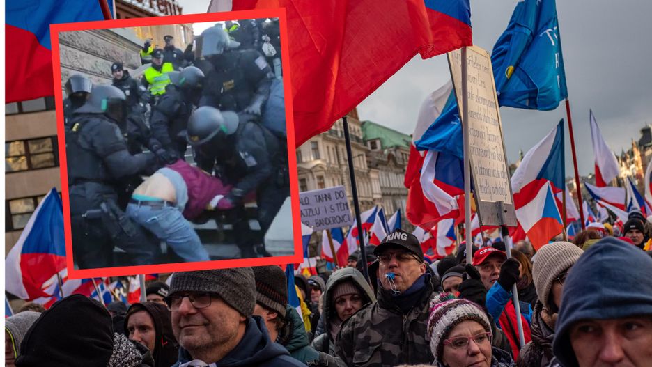 W trakcie manifestacji w Pradze doszło do incydentów.