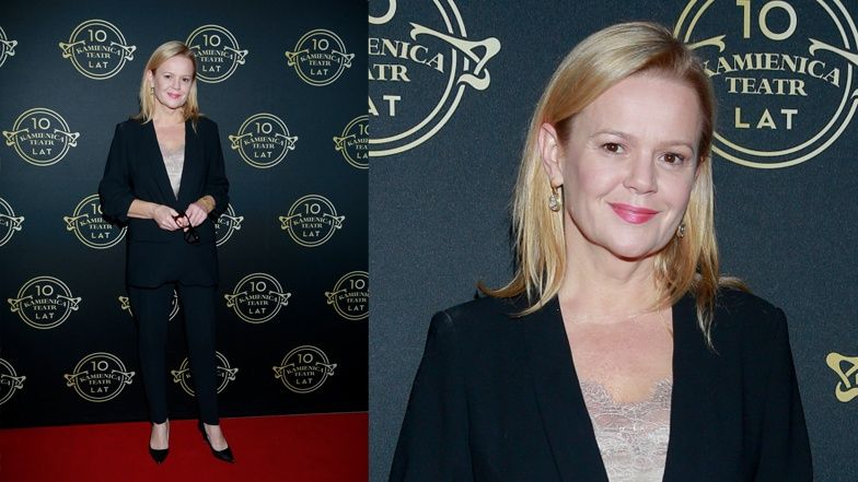 Aktorzy i celebryci na pozują na premierze spektaklu 