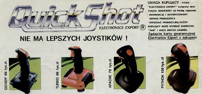 Reklama joysticków QuickShot