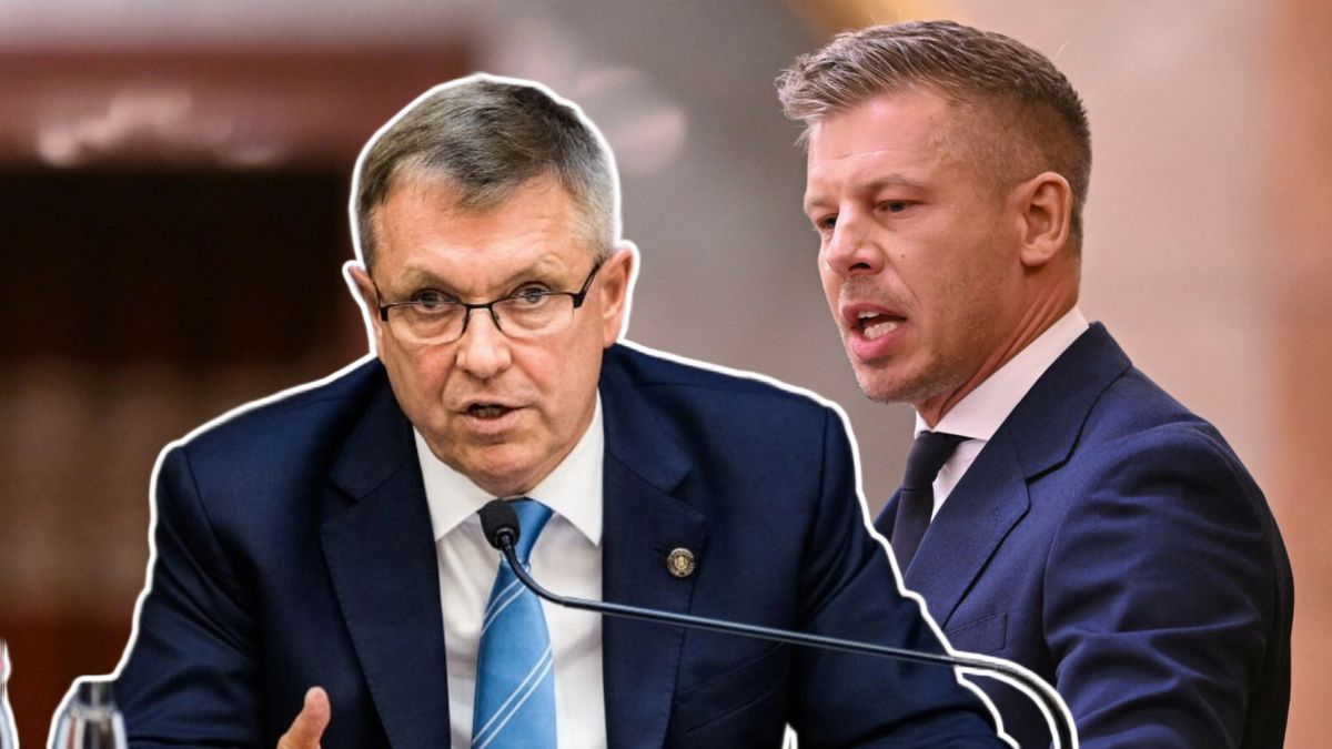 Premier Węgier Peter Magyar (P) informuje o kolejnym zatrzymaniu, tym razem b. szefa banku centralnego Węgier