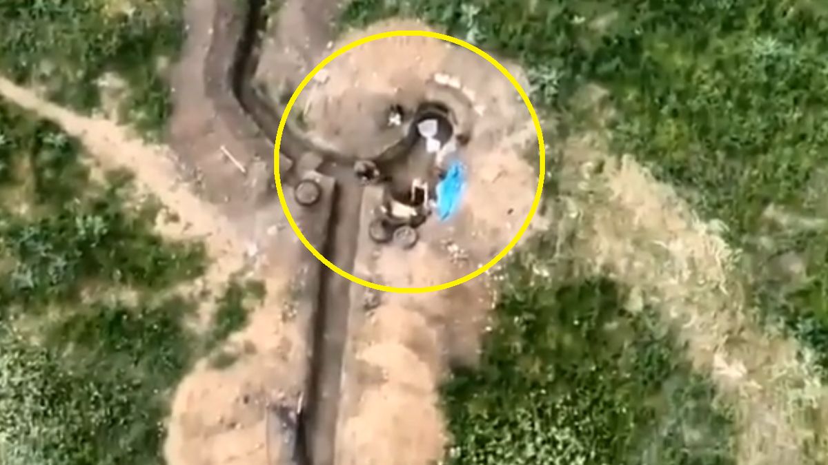 Nagranie z drona. Porażająca precyzja 