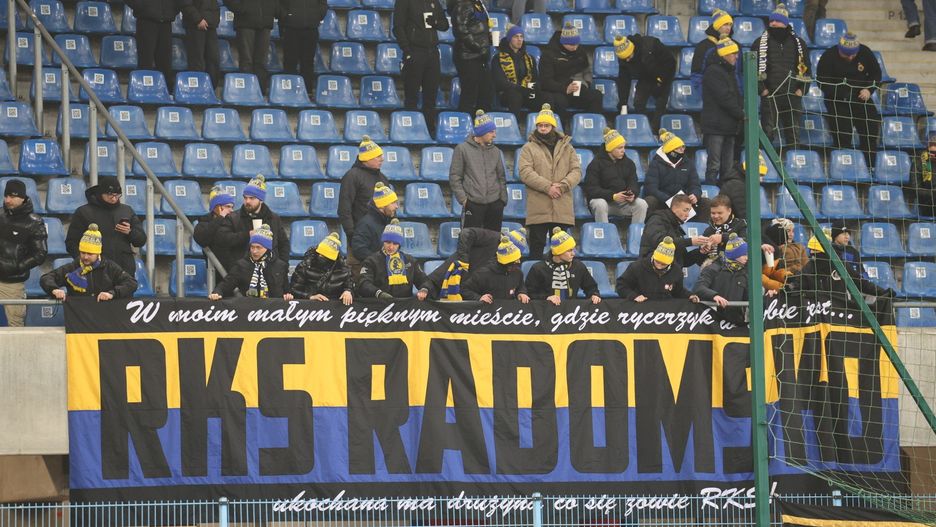Kibice RKS Radomsko na meczu Piast - Widzew w Gliwicach