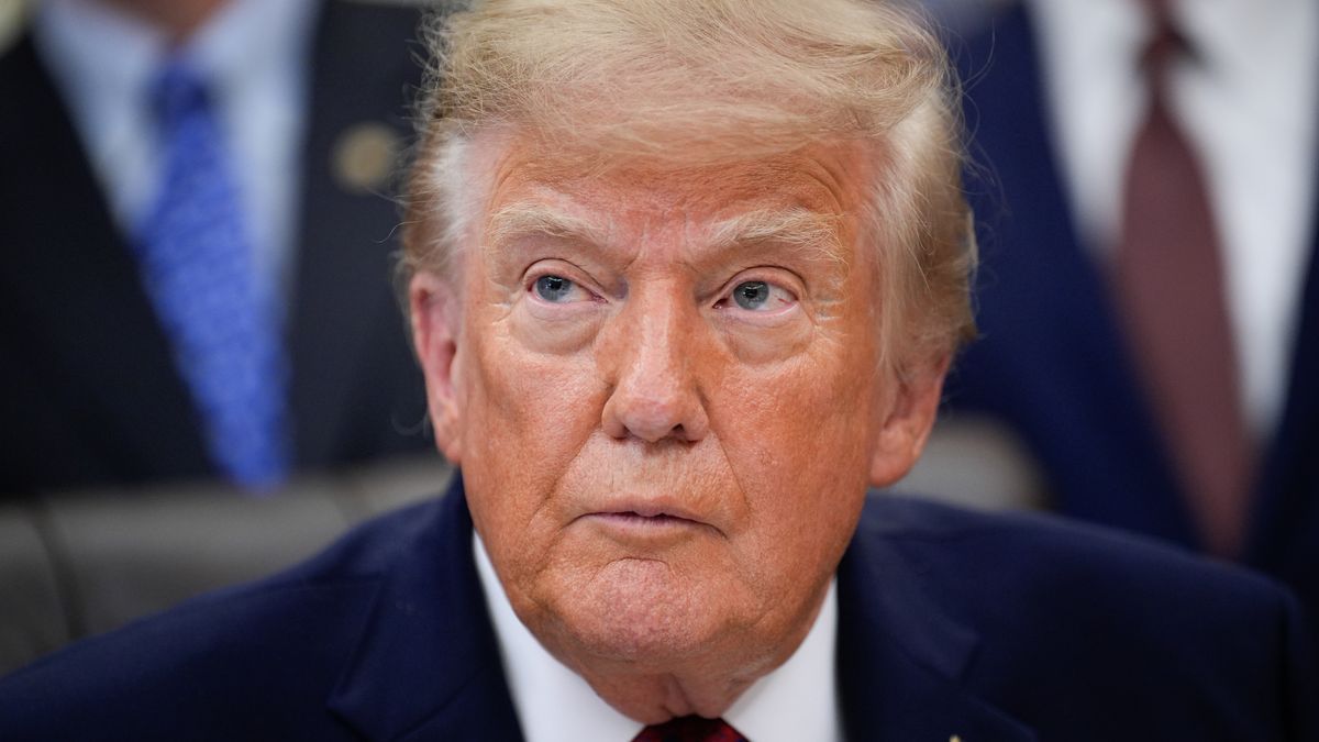US President Donald Trump during an announcement in the Oval Office of the White House in Washington, DC, US, on Wednesday, Sept. 30, 2026. Trump unveiled plans for South Korea to invest $200 billion in US energy projects, including eight nuclear power plants, a Texas power generation facility and an Alaska natural gas export venture. Photographer: Yuri Gripas/Abaca/Bloomberg via Getty Images